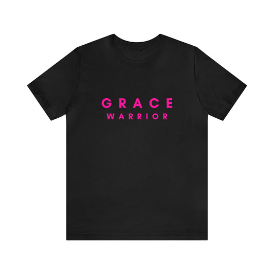 Pink on Black Grace Warrior Shirt.