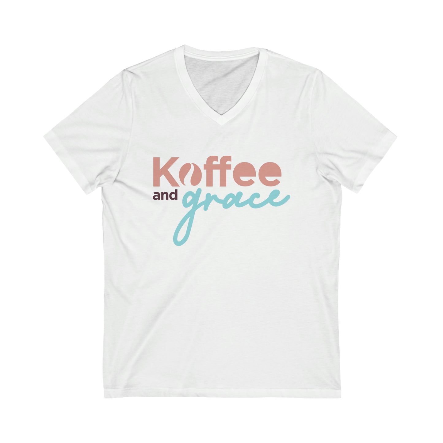 Koffee and Grace Women Short Sleeve V-Neck Tee