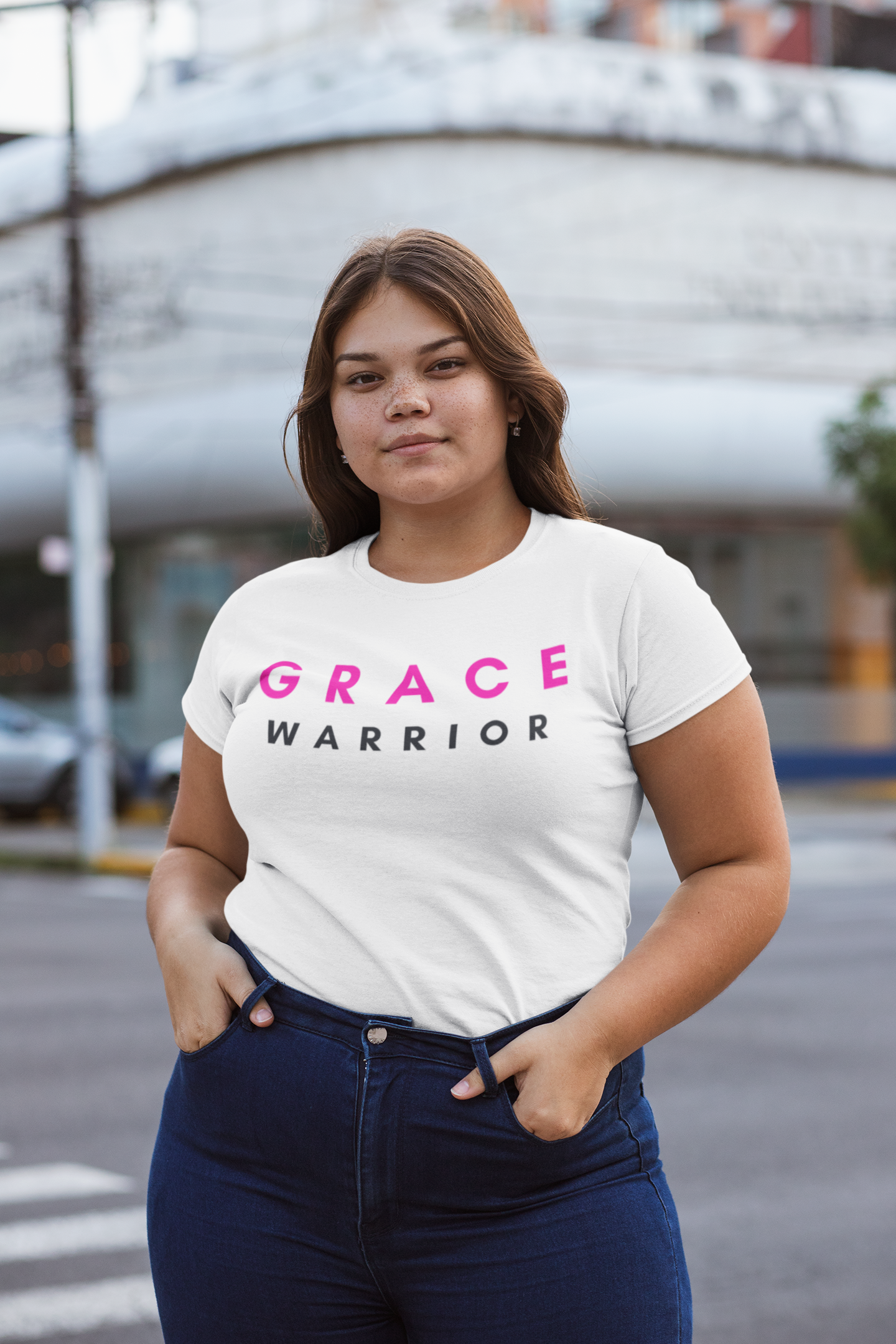 White Grace Warrior Short Sleeve Tee