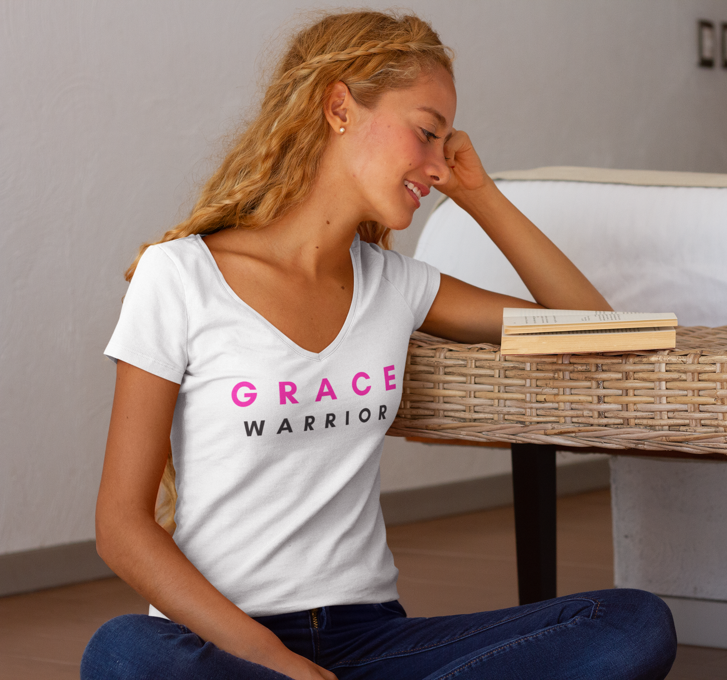 Women Short Sleeve V-Neck Tee